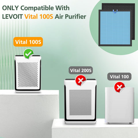 isinlive Vital 100S filter compatibility with Levoit shown for seamless setup.
