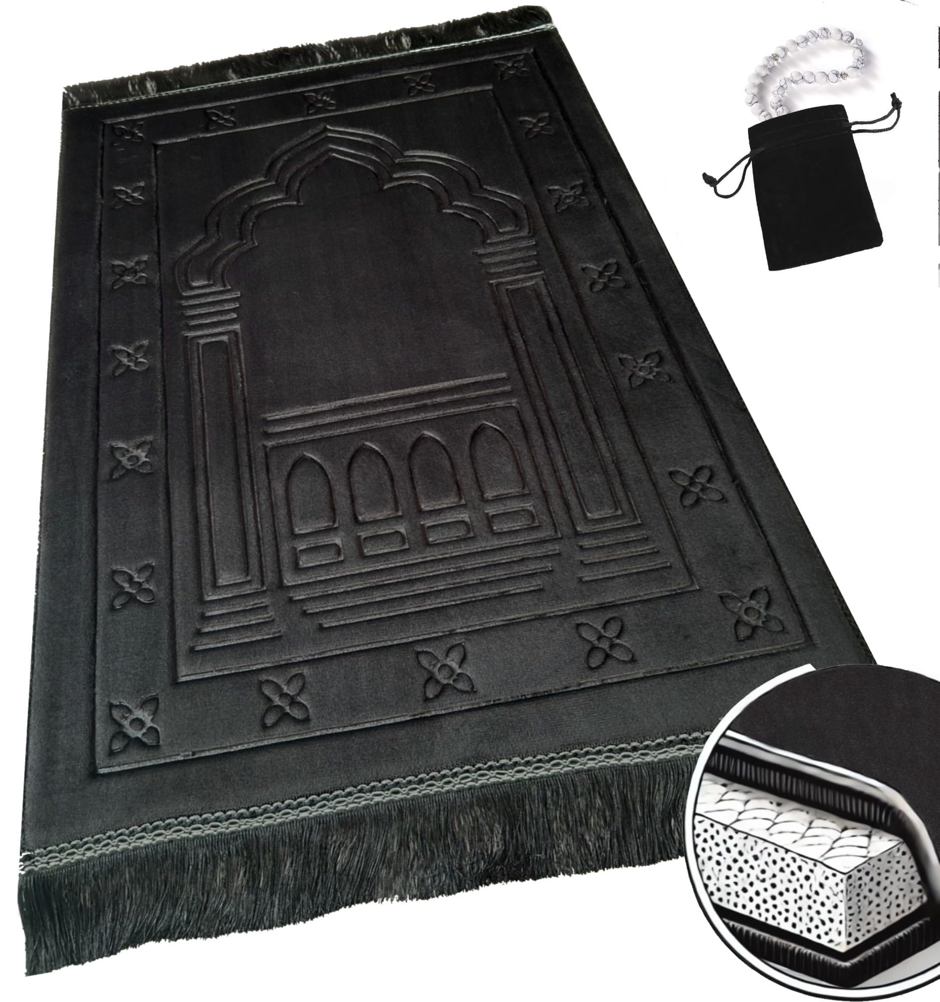 Islamika orthopedic prayer rug memory foam soft surface for comfortable prayer