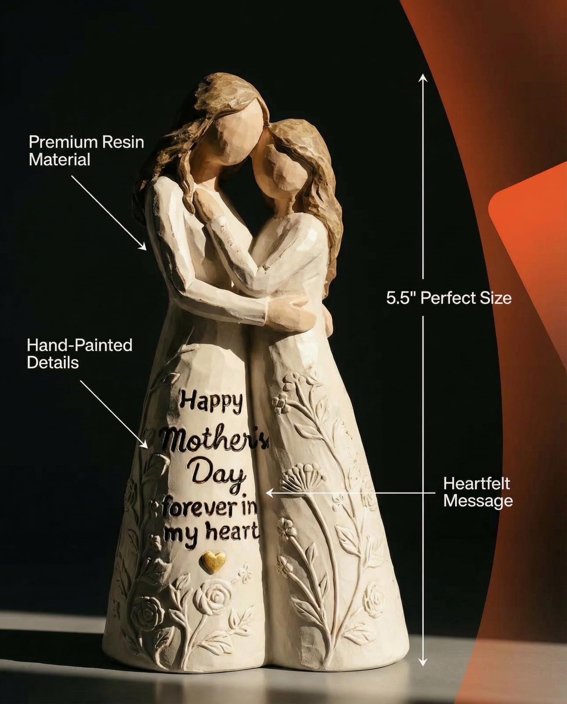 iStatue dress with message celebrates Mother's Day, a heartfelt gift that lasts.