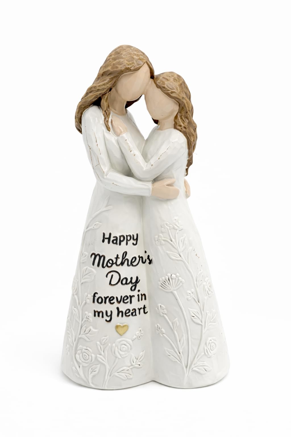 iStatue mother-daughter embrace figurine with hand-painted details, ideal as a lasting keepsake.