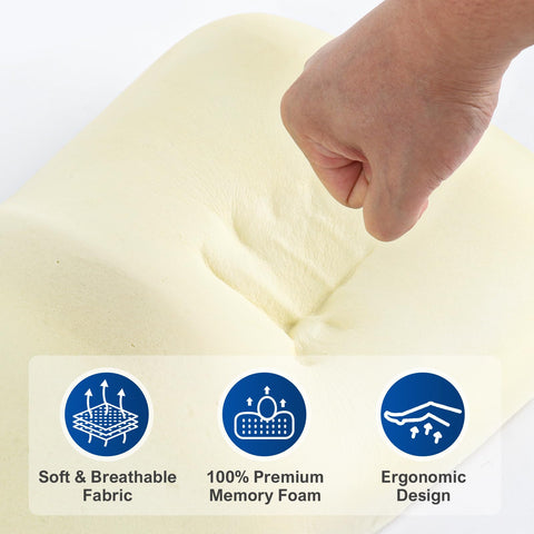 ISUGWRCQ knee pillow ideal for side and back sleepers, supporting spinal alignment.
