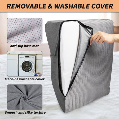 Itcozy leg elevation pillow measures 24 inches long, 17 inches wide, and 9 inches high