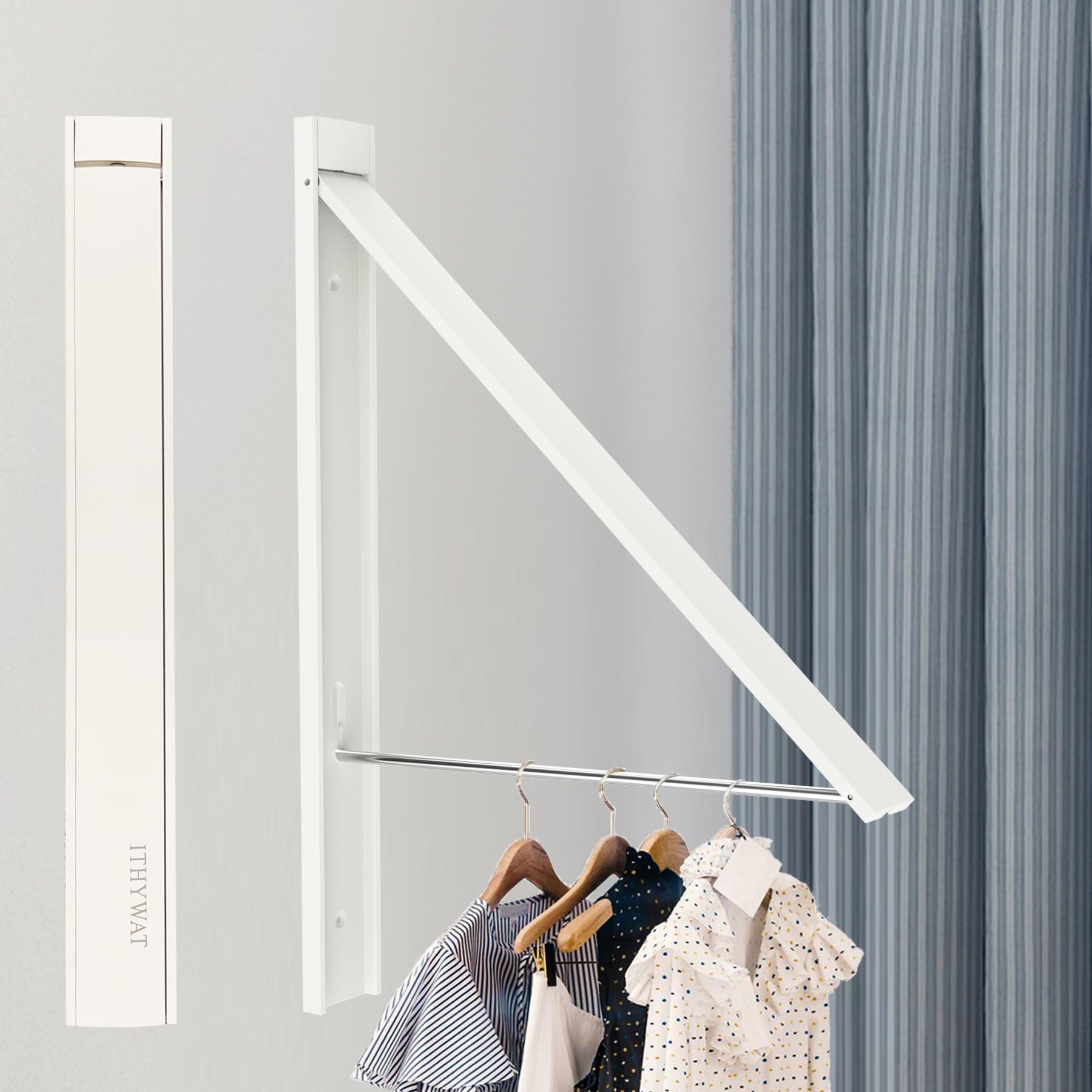Ithywat space-saving clothes dryer provides easy air drying in small rooms.