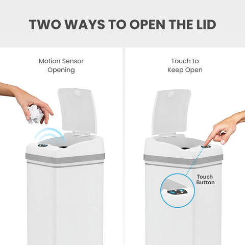 Close-up of AbsorbX odor filter reducing smells in the iTouchless bin