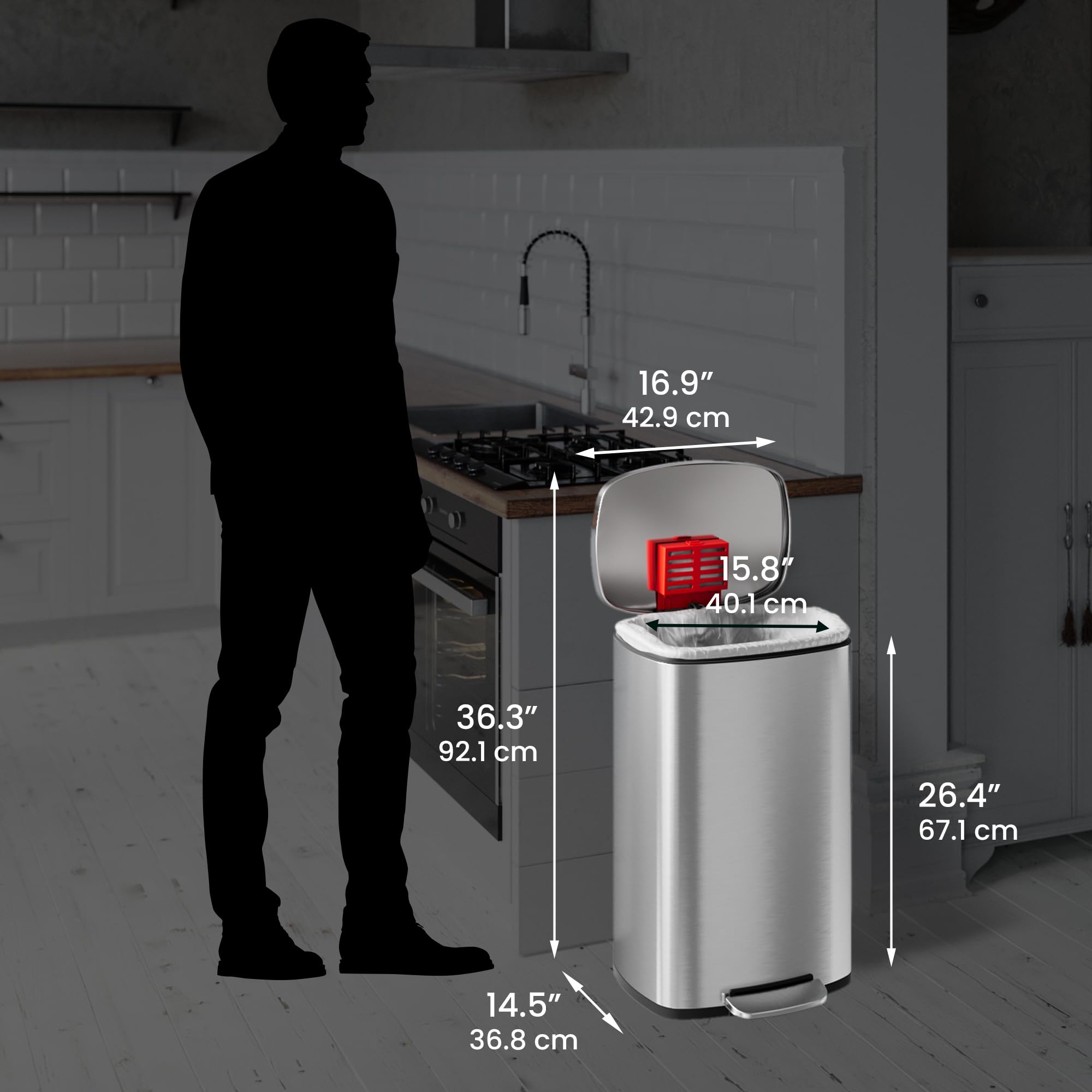 iTouchless fingerprint-proof finish resists smudges for a cleaner appearance.