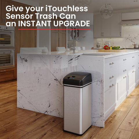 iTouchless stay-open mode supports extended cleanup tasks.