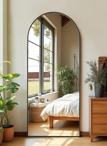 ITSRG arched-top full-length mirror reflecting full body with style