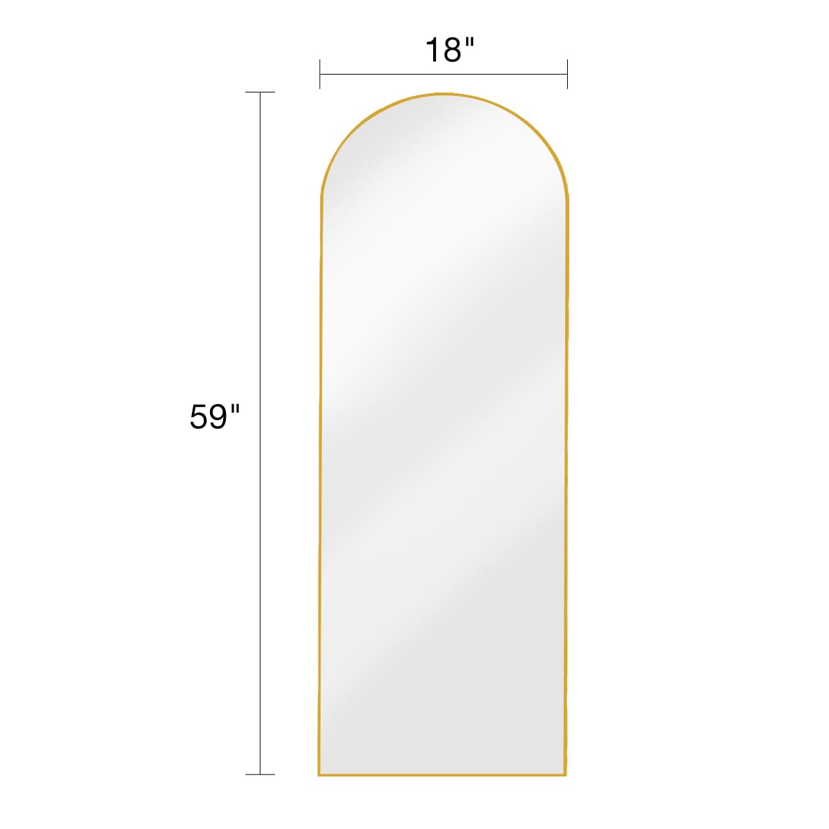 ITSRG freestanding mirror with U-bracket fits bedrooms or living rooms anywhere.
