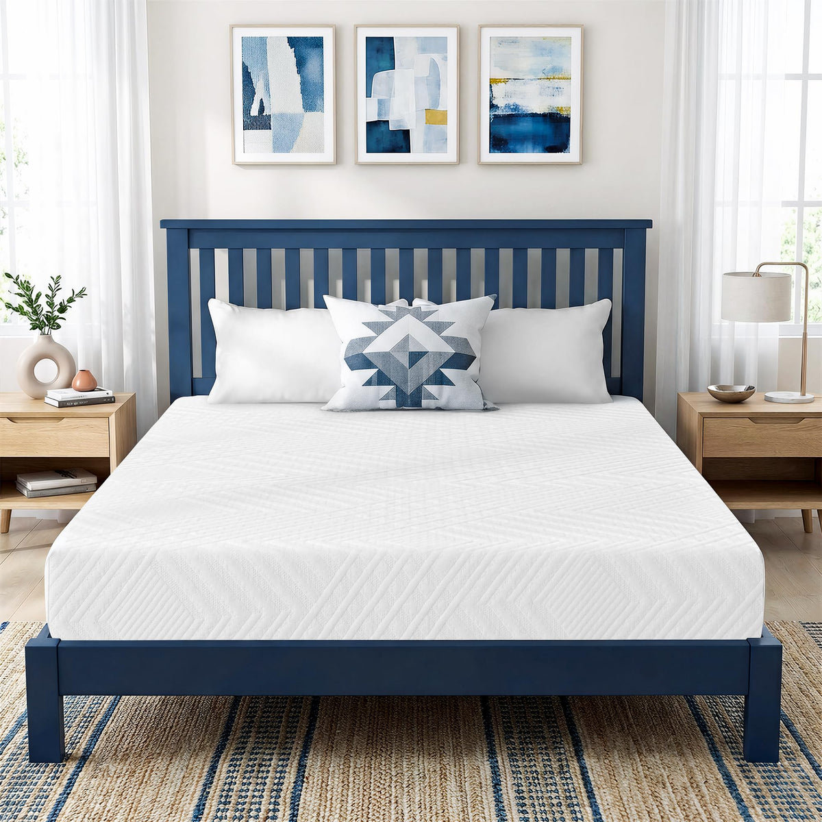 IULULU 6-inch twin mattress in a box, ready for setup in kids' room
