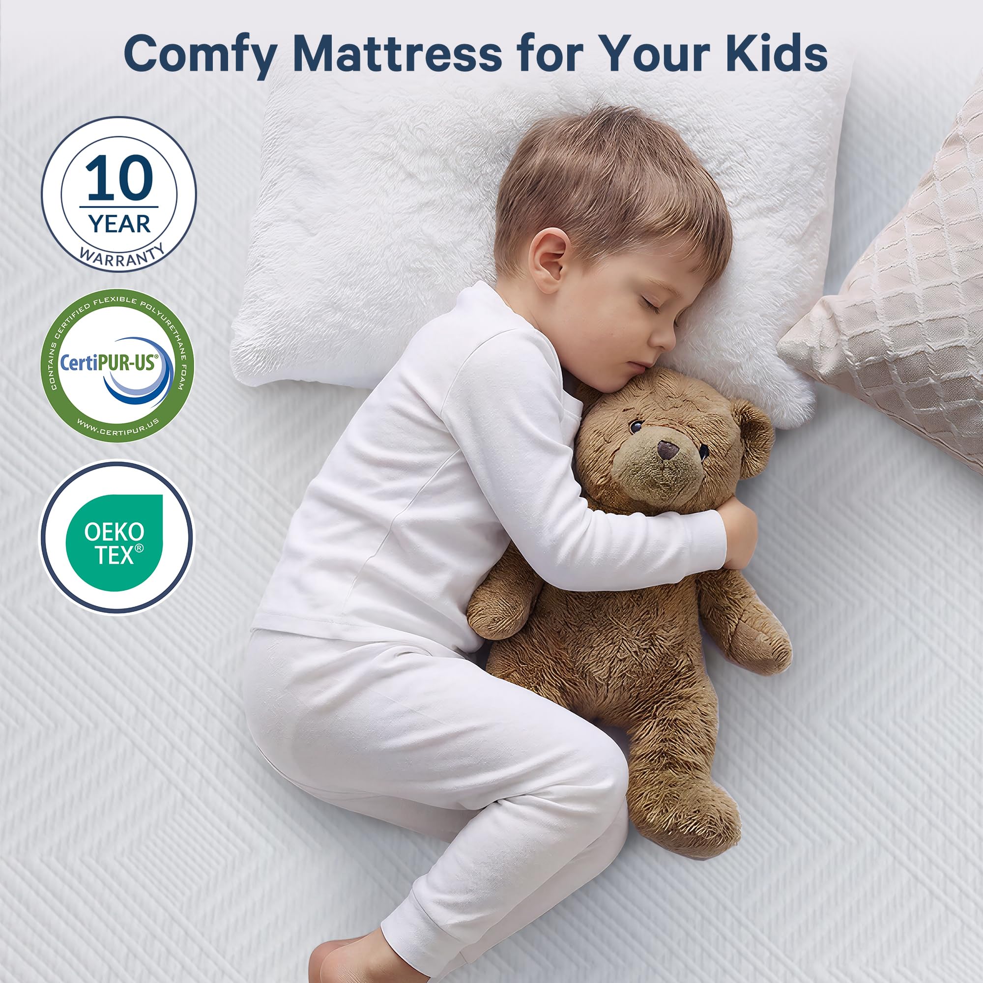 Breathable surface on IULULU mattress promotes airflow during sleep
