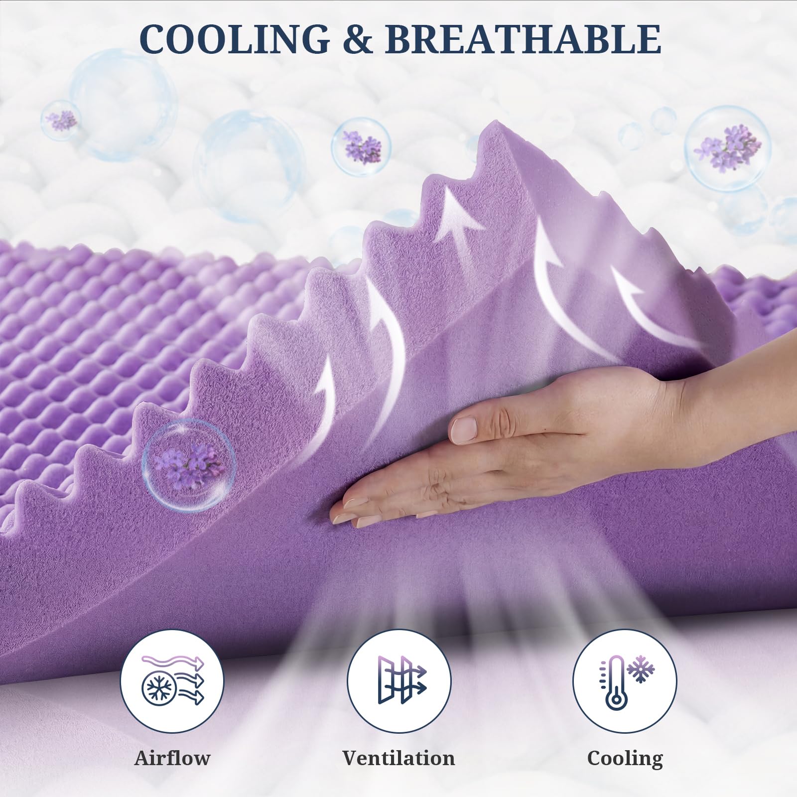 IULULU lavender scent infusion creates a calming bedtime ambiance.