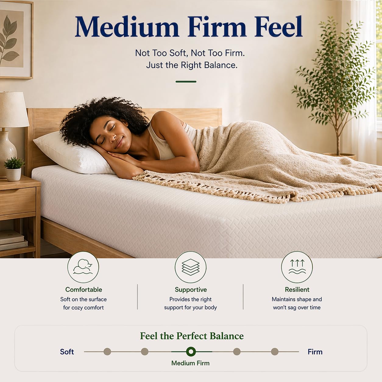 IULULU memory foam mattress expanded on bed showing full size and comfort.