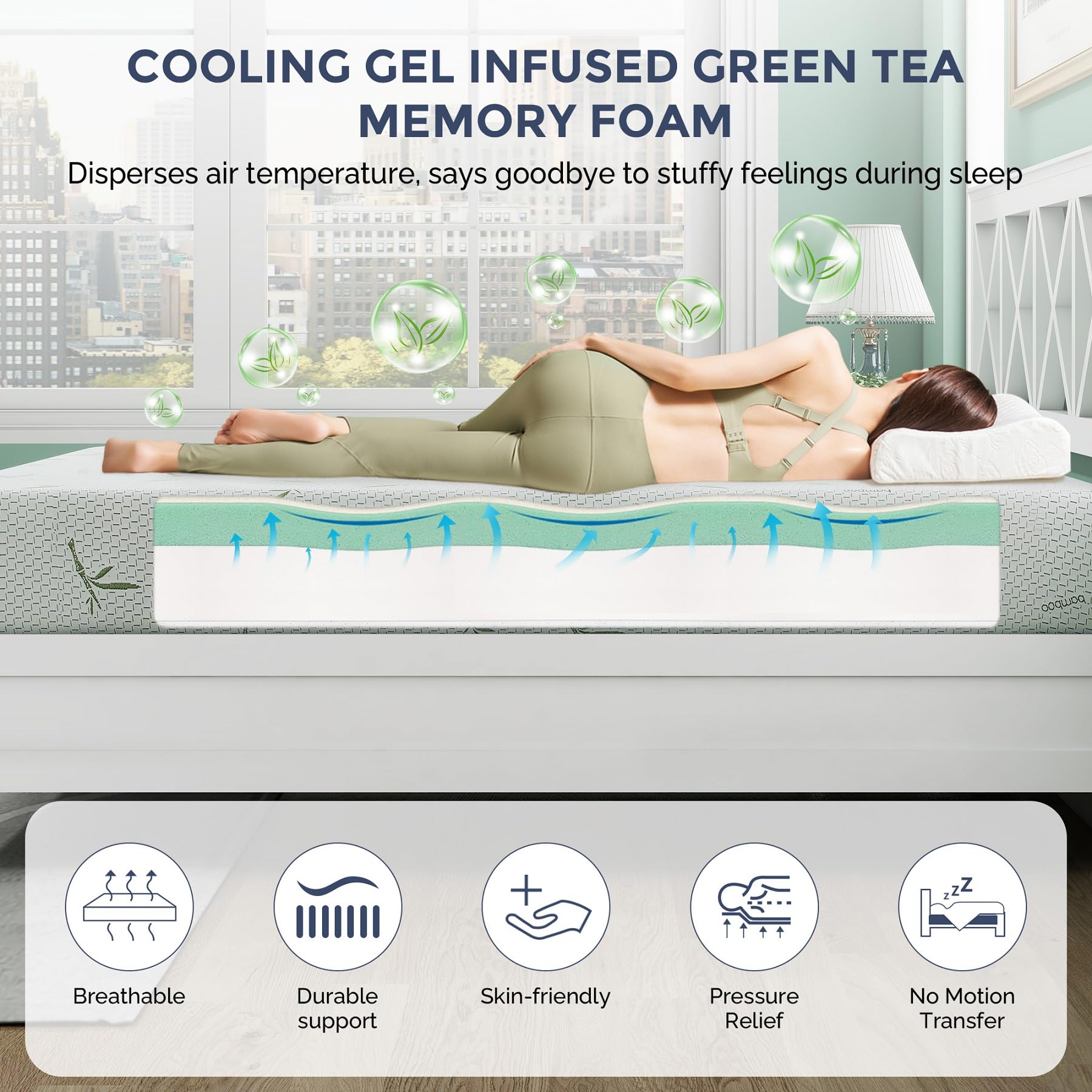 IULULU mattress removable-cover demonstrates easy-clean design and breathability.