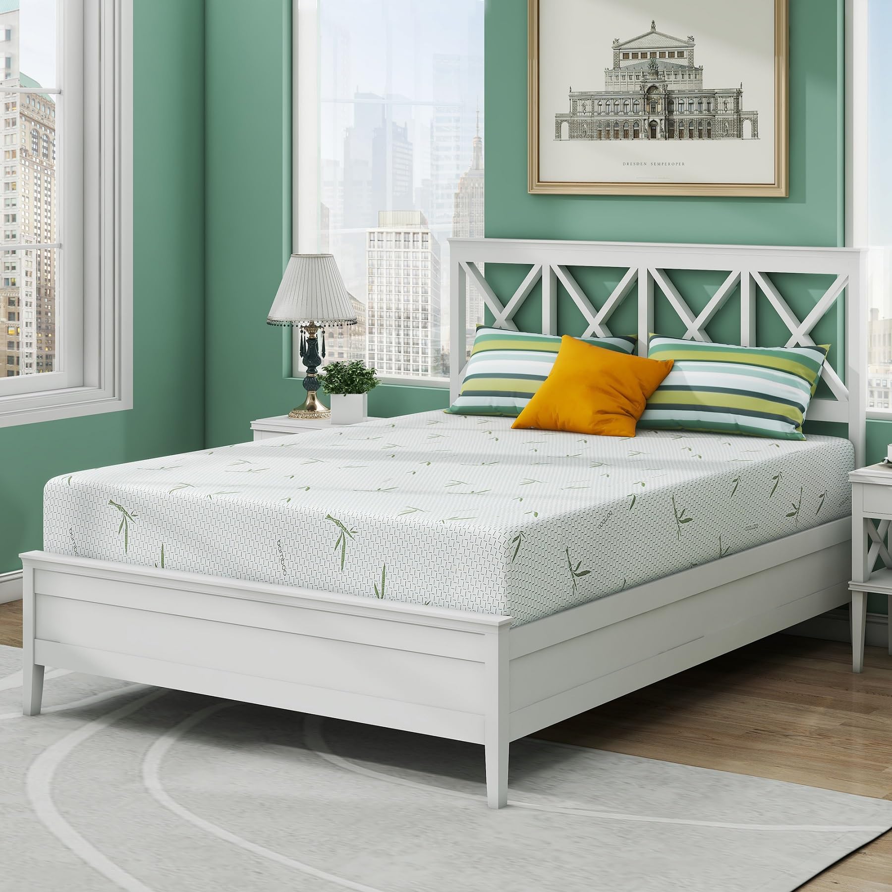 IULULU Twin Mattress cover removable and machine washable for easy cleanup.