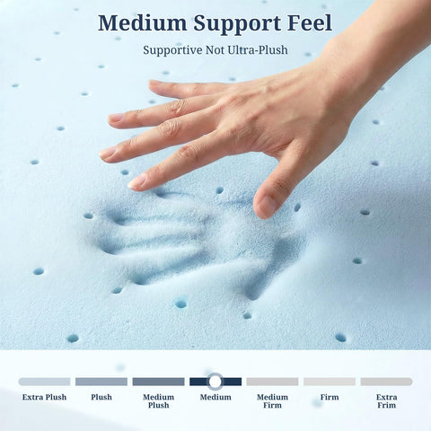 IULULU ventilated gel-infused foam promotes airflow for cooler nights.