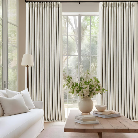 IVAPUPU machine-washable curtains simplify care with cold-cycle washing.