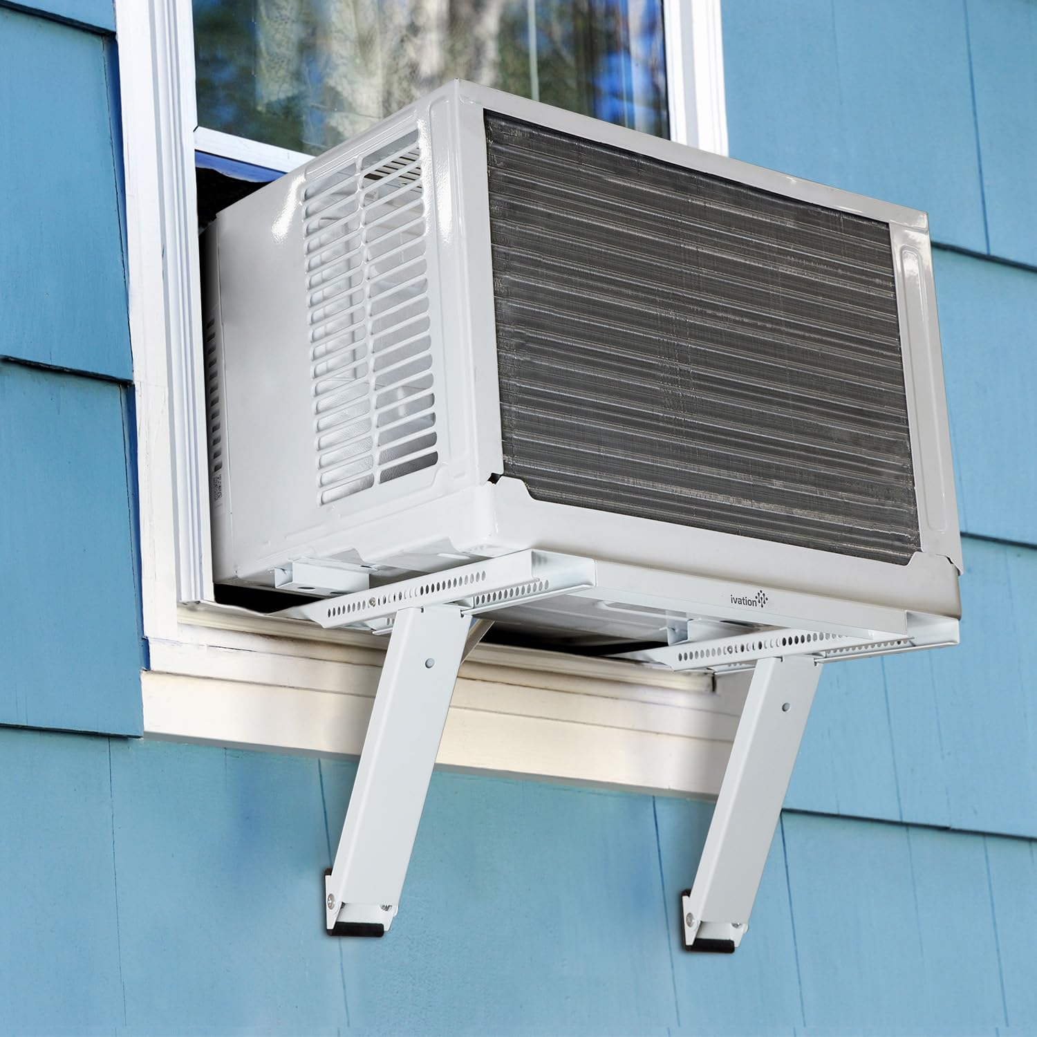 Ivation heavy-duty steel construction provides durable window unit support