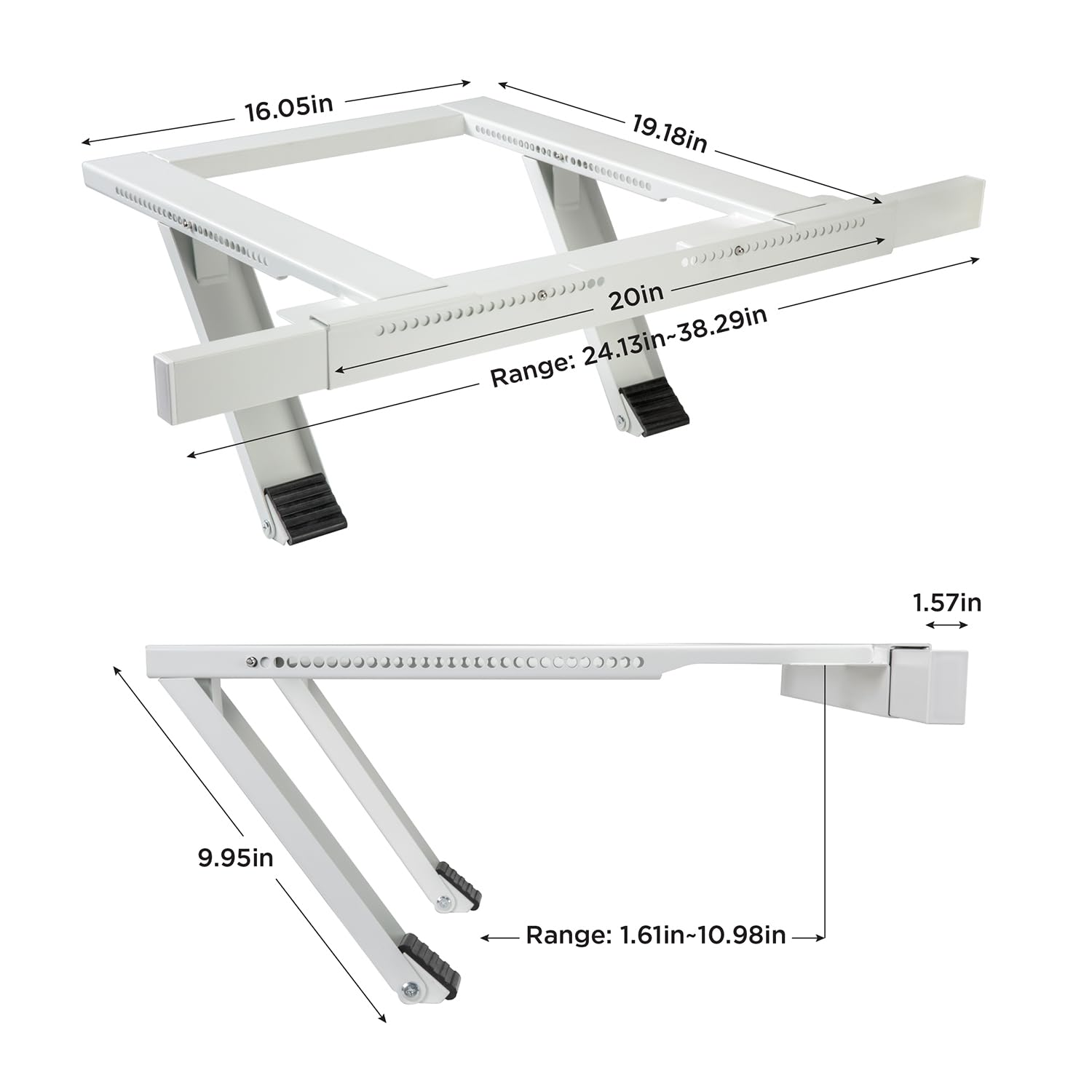 Ivation bracket installed from inside for quick tool-free setup