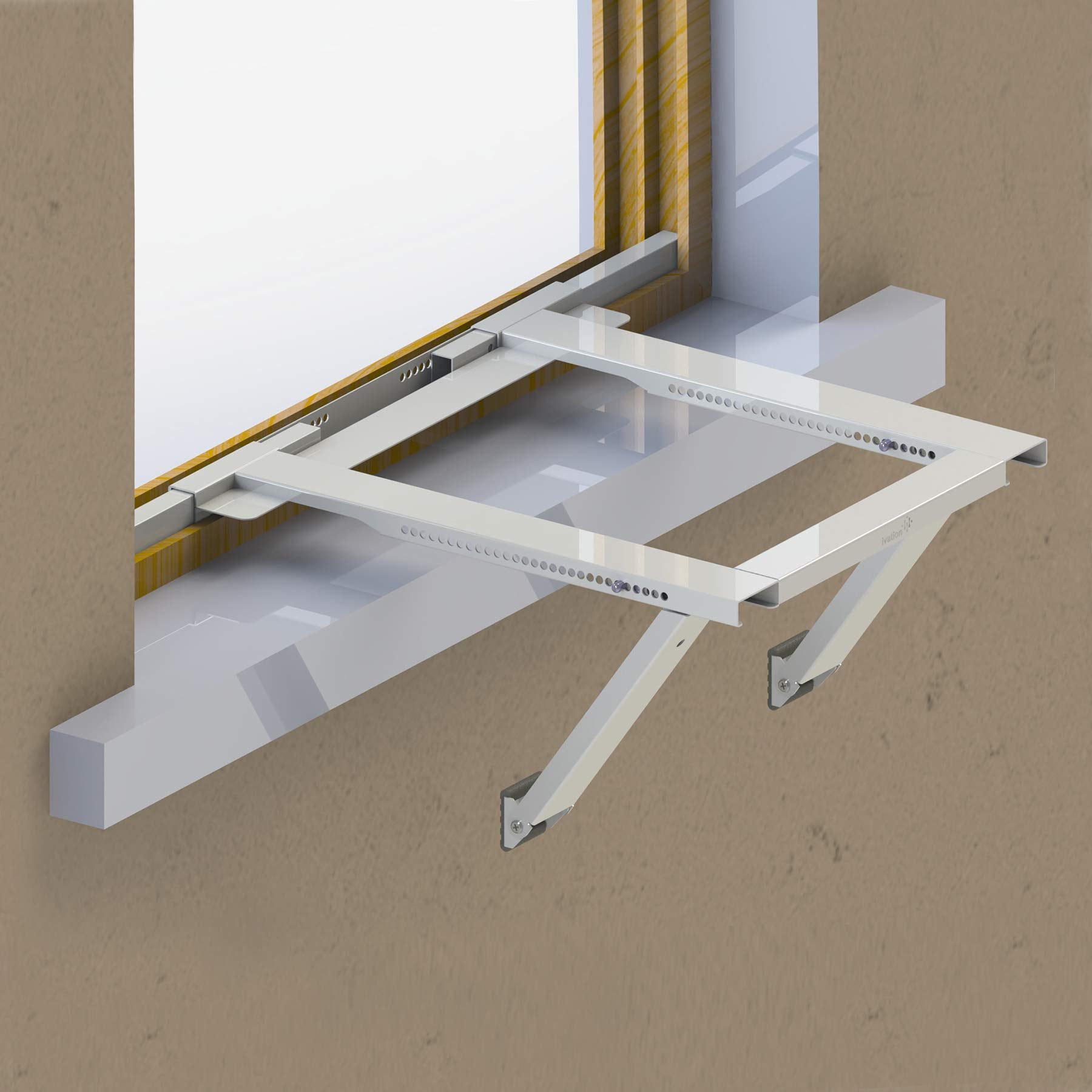 Ivation rubber feet add stability on interior and exterior surfaces