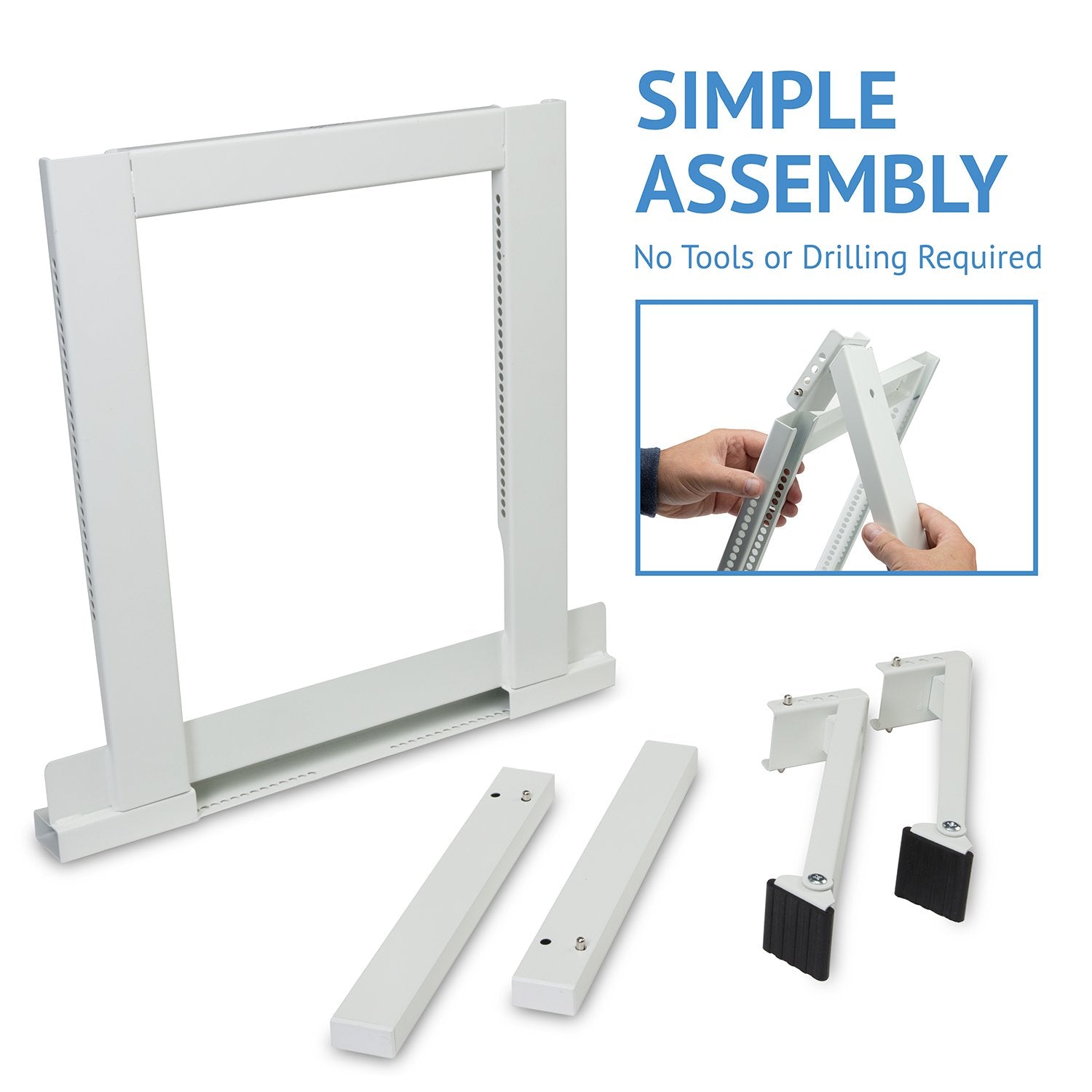 Ivation tool-free assembly locks components without drilling or ladders