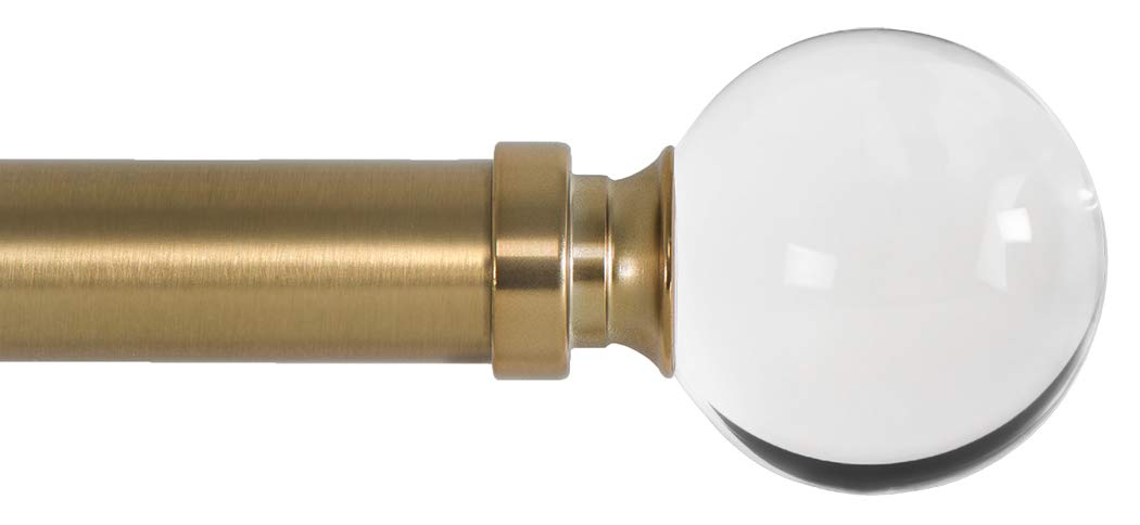 Ivilon drapery rod with acrylic ball finials for crystal-like elegance in any window.