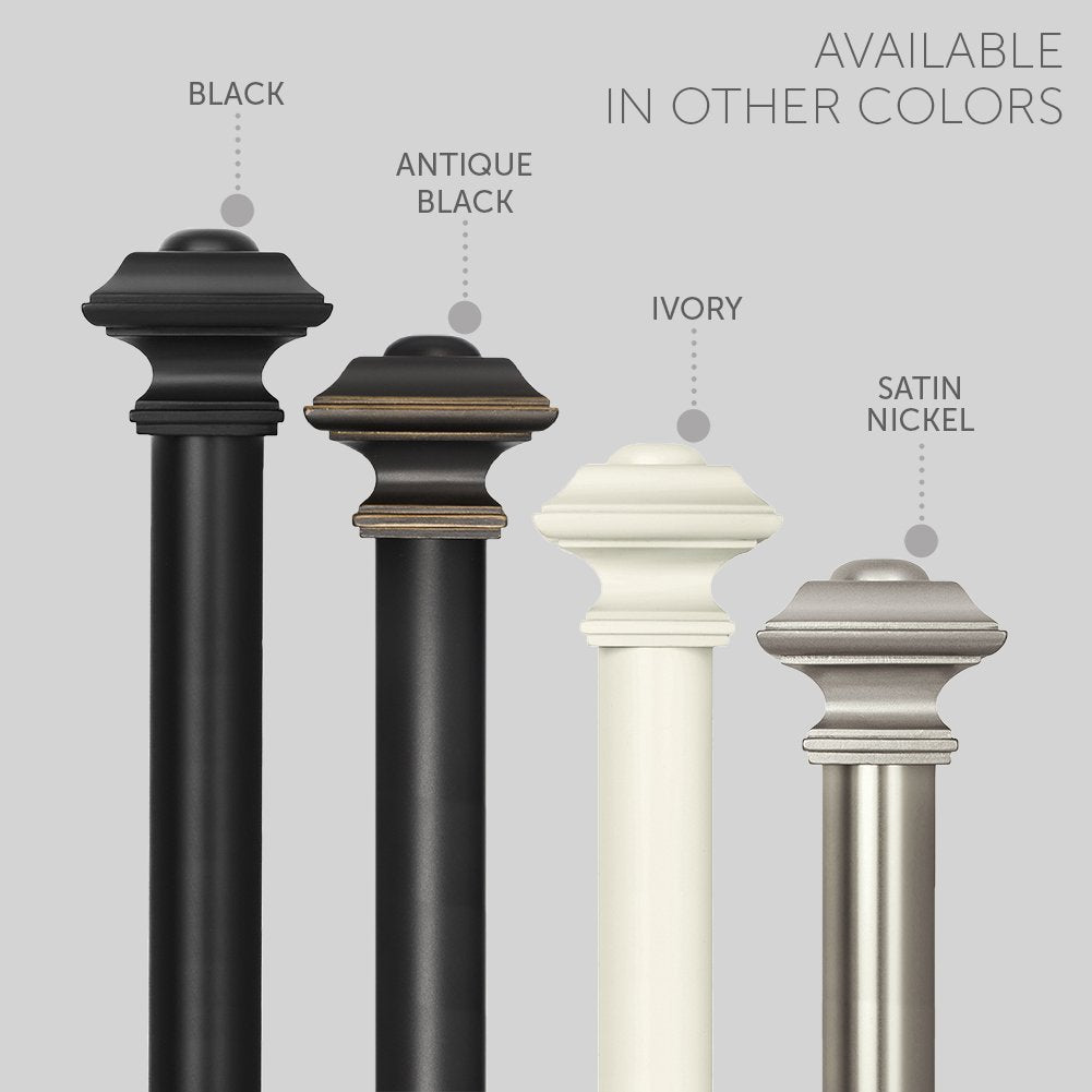 Ivilon drapery rod in a living room setup with curtains