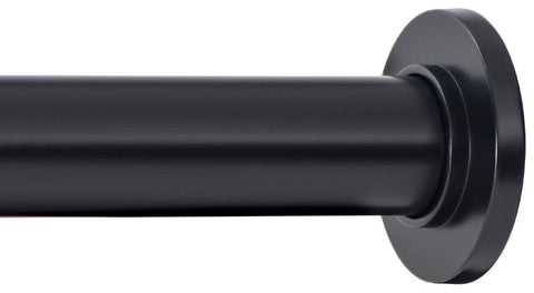 Ivilon tension curtain rod with black coating fits 36-54 inch windows, easy install