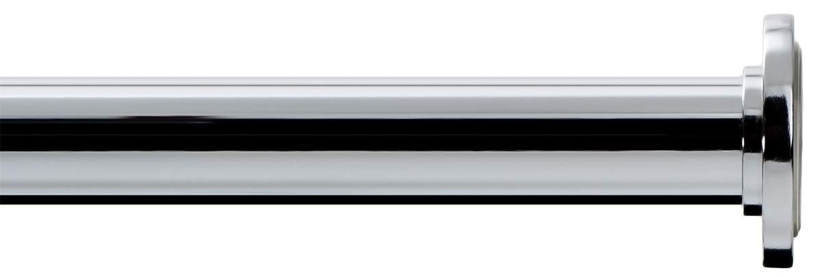 Chrome-finished Ivilon rod showing rust-proof, non-slip rubber ends.
