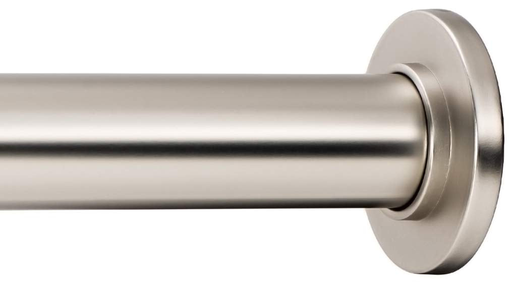 Ivilon tension curtain rod extended to 54-90 inches for versatile spaces.
