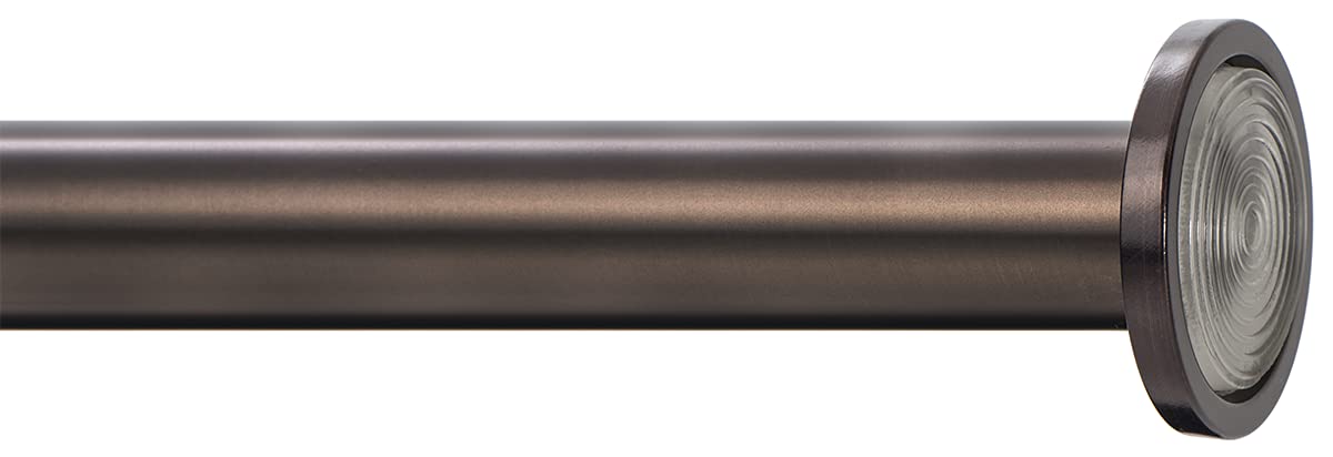 Ivilon tension rod features solid metal finials for heavy curtains