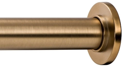 Ivilon tension curtain rod with warm gold finish for elegant windows.