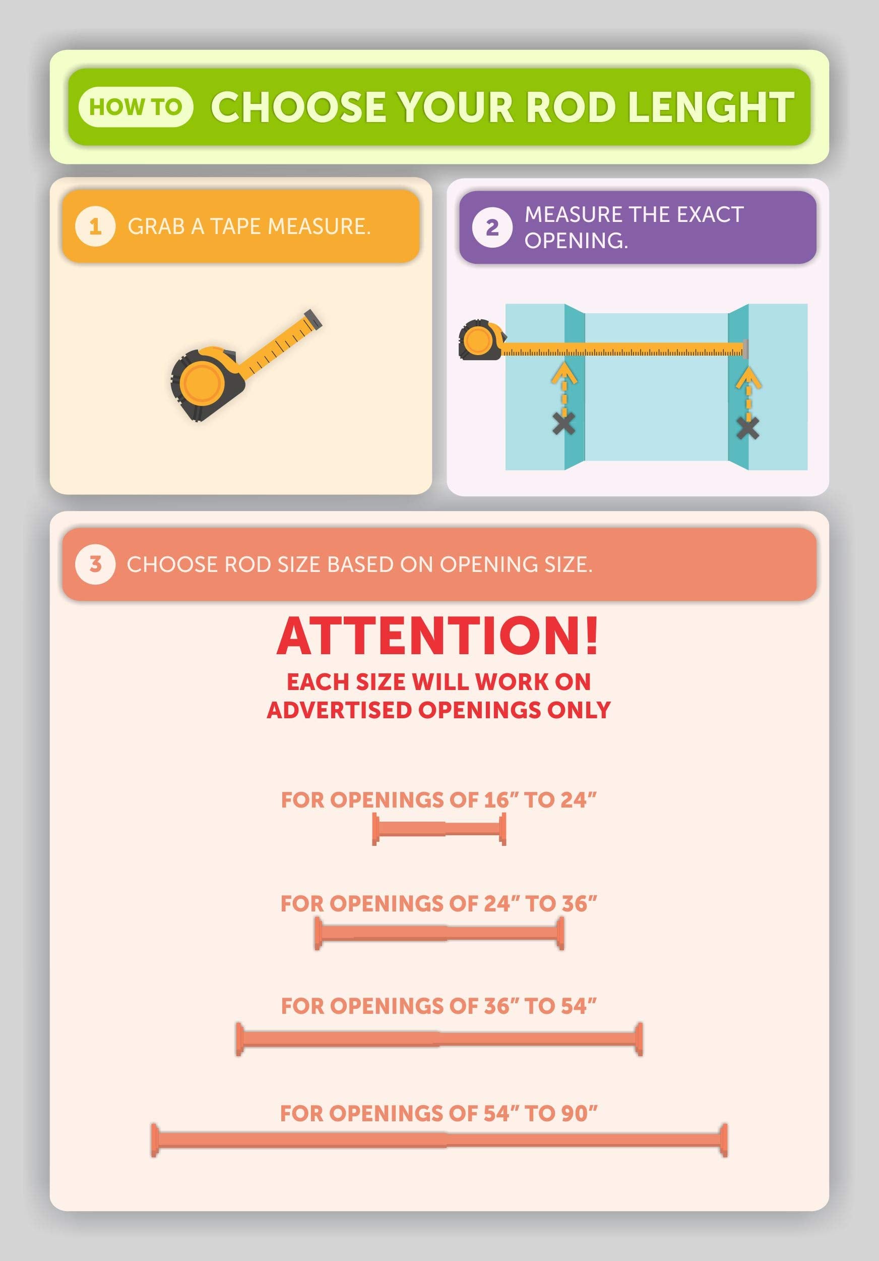 Ivilon tension rod suitable for indoor or outdoor use.