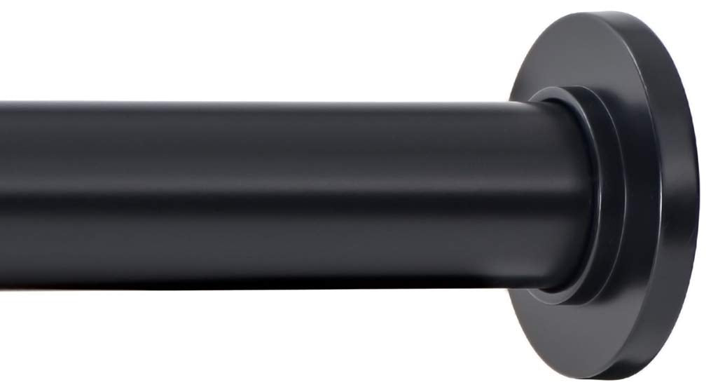 Ivilon tension rod for shower with rustproof black coating and adjustable length
