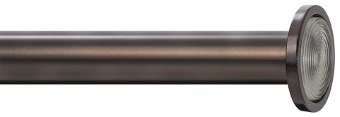 Ivilon tension rod with solid metal finials provides durable, reliable curtain support