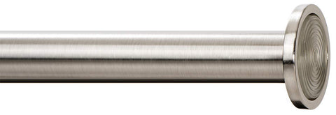 Ivilon rod with thick metal finials for sturdy curtain mounting