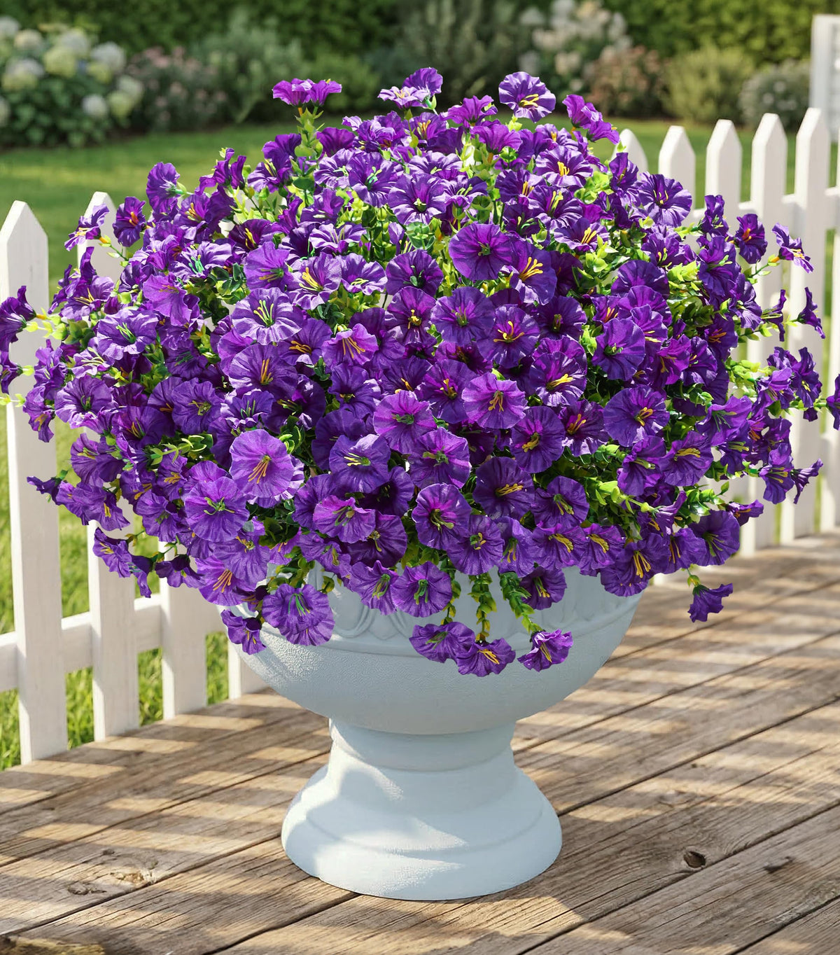 Ivydale 12-bundle morning glory with eucalyptus for outdoor decor.