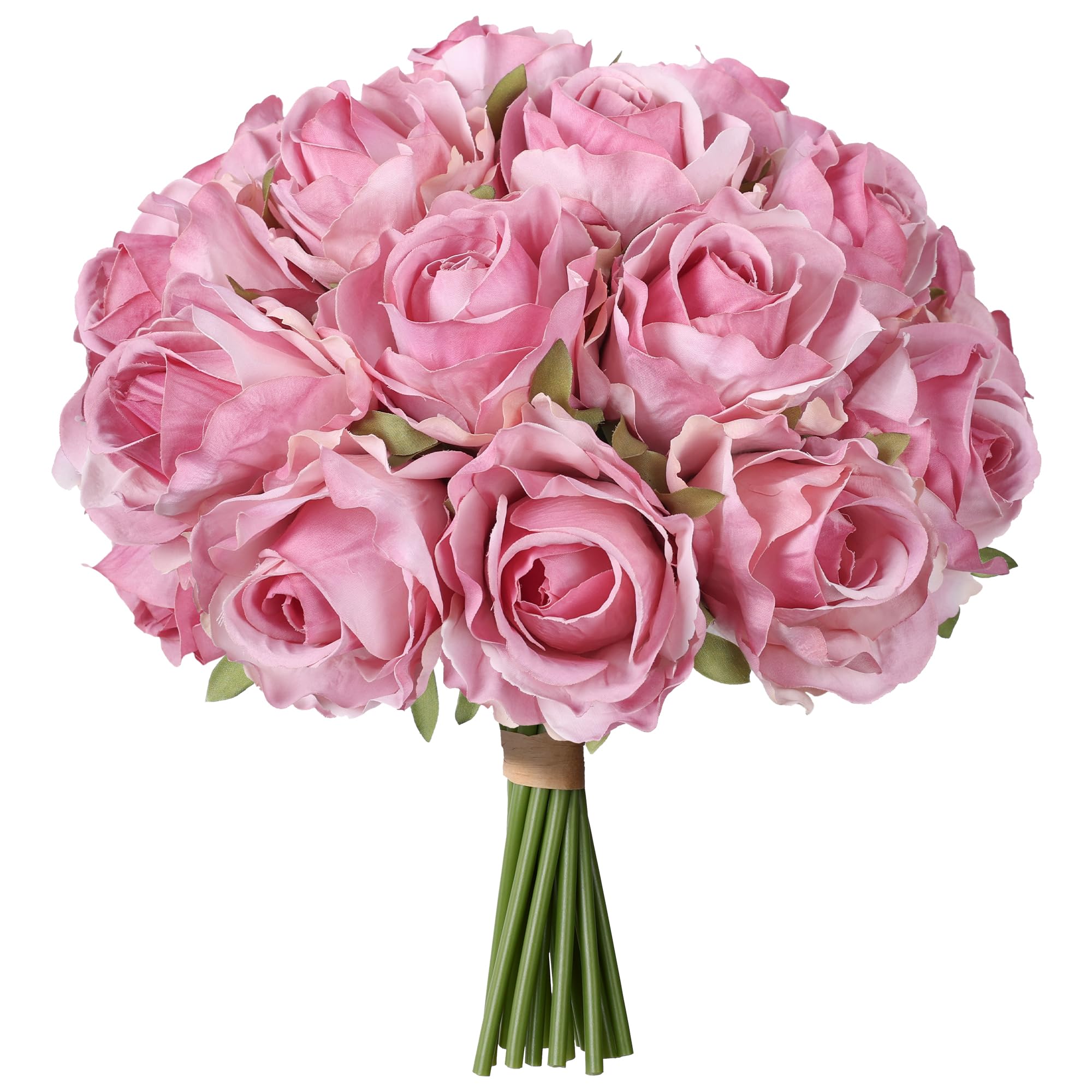 Ivydale 18pcs pink roses packaging-ready artificial flowers for gifting.