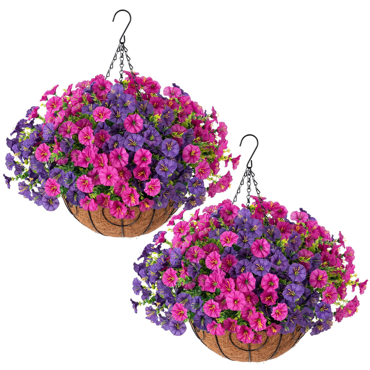 Ivydale 2-pack hanging baskets assembly ready for easy outdoor decoration.