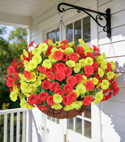 Ivydale artificial fall flowers morning glory hanging with UV resistance for outdoor decor