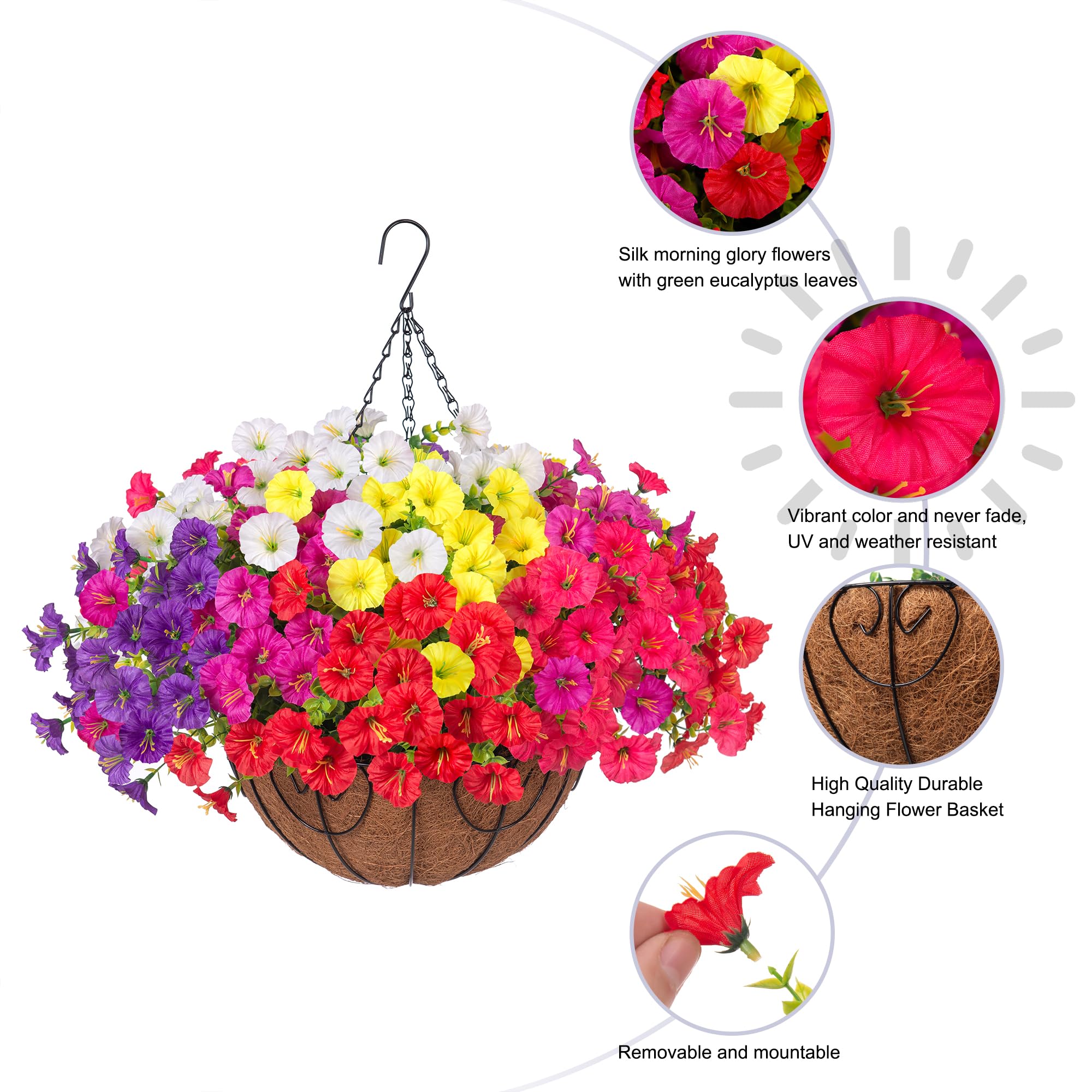 Ivydale basket with foam and chain supports the arrangement securely