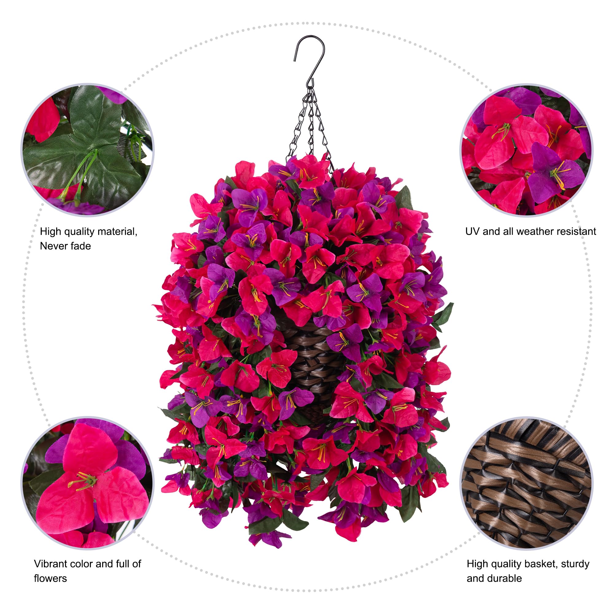 Ivydale Bougainvillea cone basket demonstrates quick, easy assembly.
