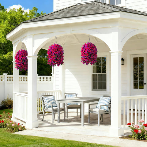 Ivydale Bougainvillea front-door decor creates a welcoming entrance.