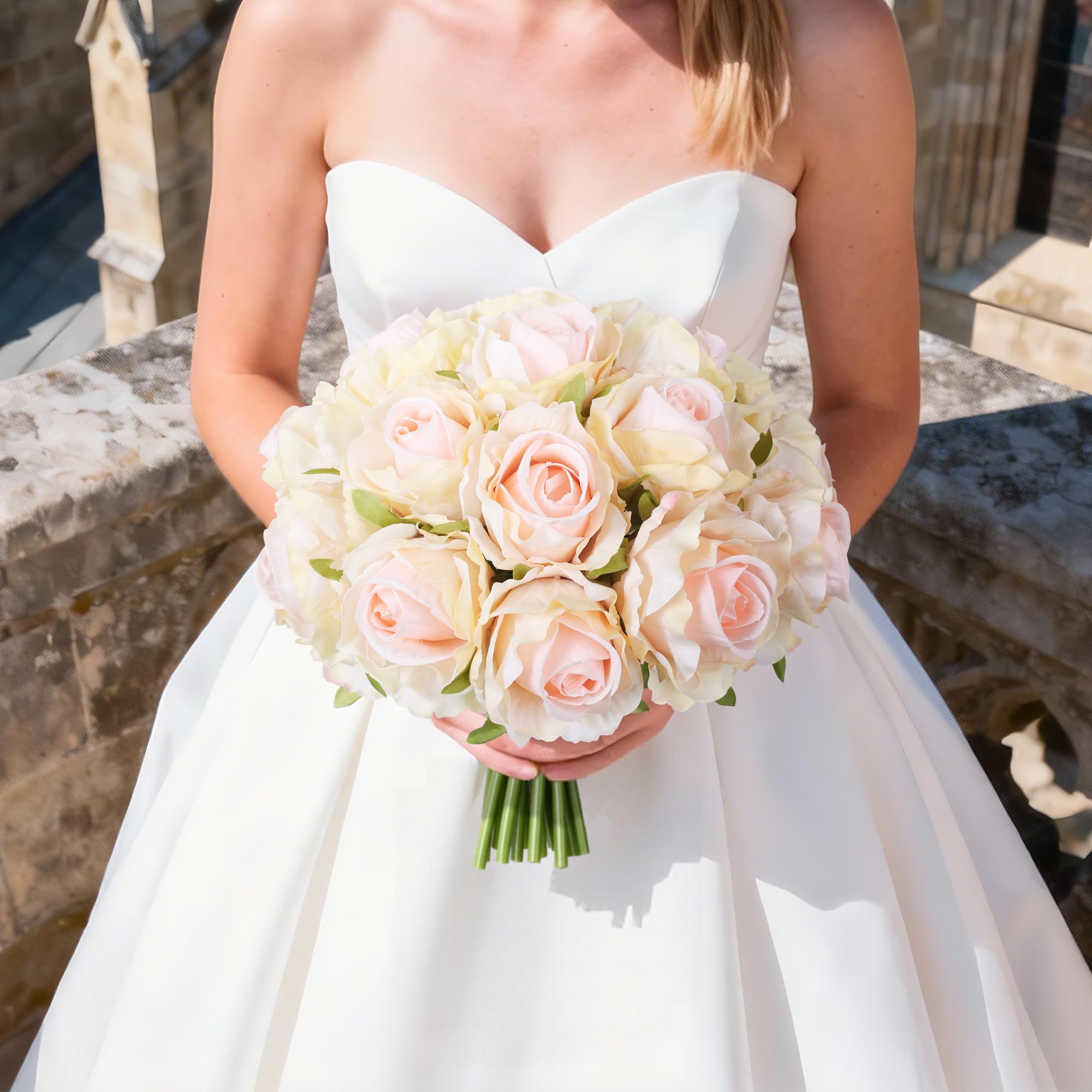 Ivydale bridal arch centerpiece setup showcases graceful champagne tones.