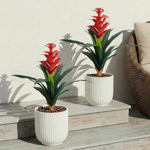 Ivydale UV resistant faux bromeliad ready for outdoor arrangements