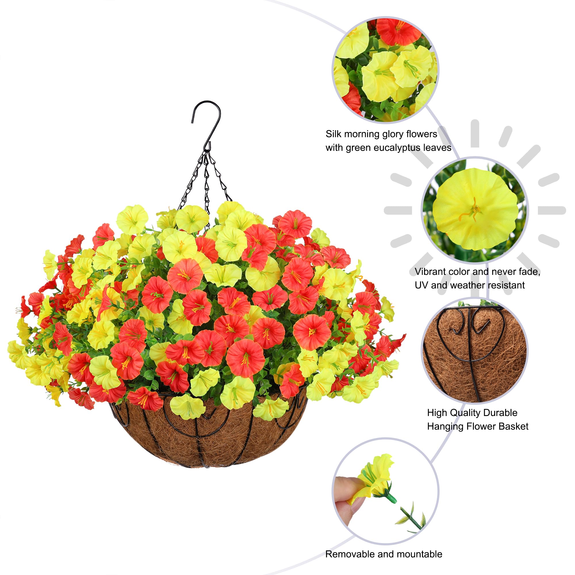 Ivydale fall bloom in a 12x12 basket ready for outdoor use