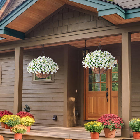 Ivydale front porch display with cascading blooms for curb appeal