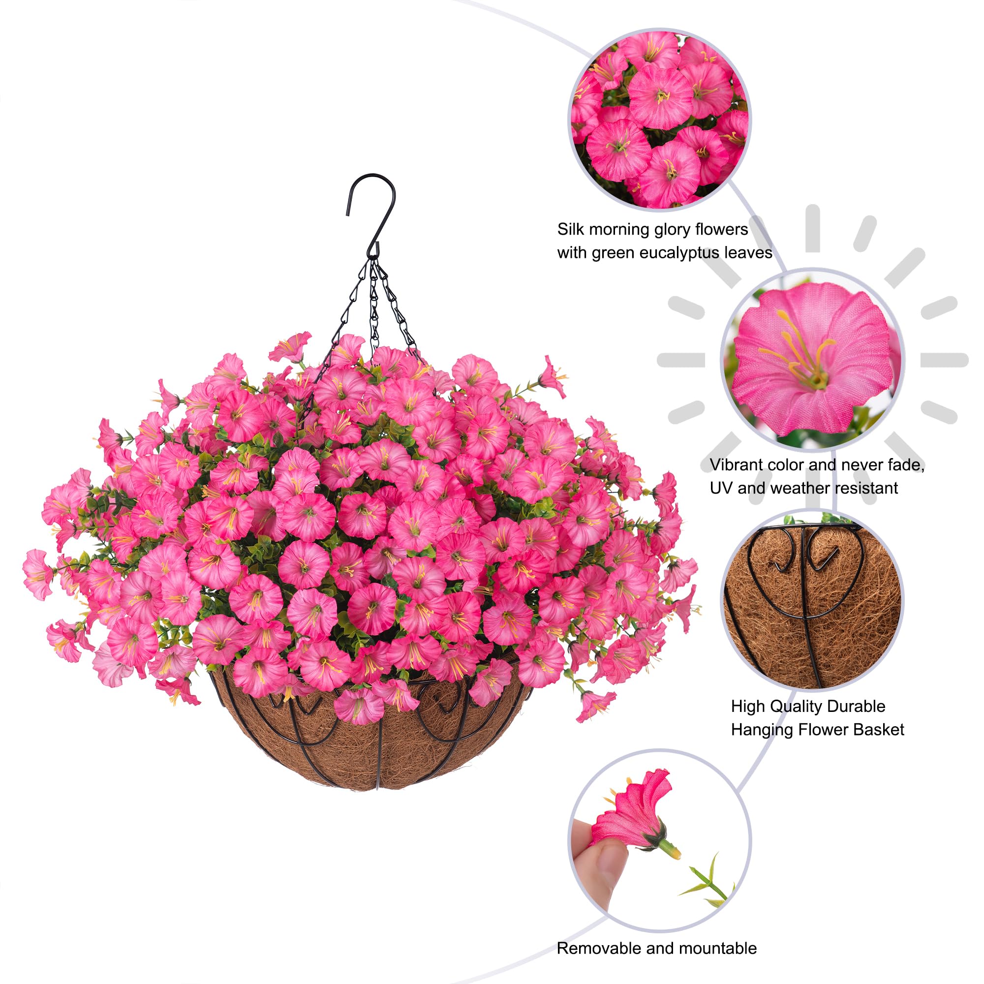Ivydale hanging basket chain included for easy outdoor setup.