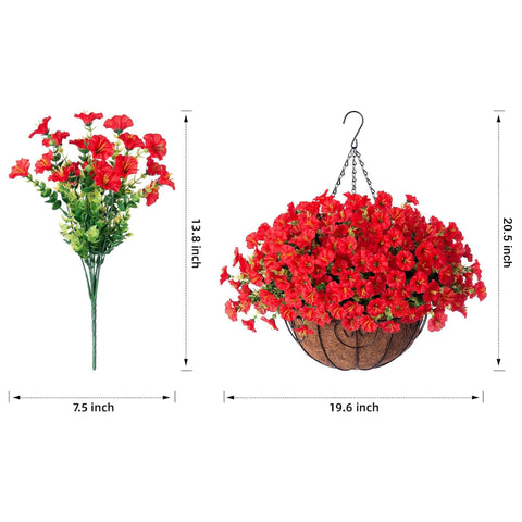 Ivydale hanging-basket dimensions illustrate scalable decorating size.