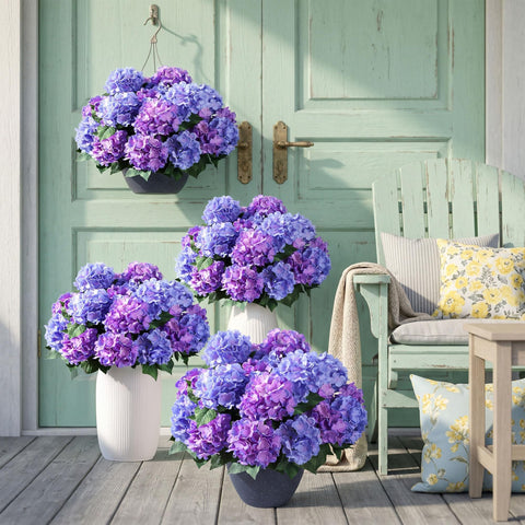 Ivydale outdoor hydrangea stems, vivid purple-blue, perfect for seasonal arrangements.
