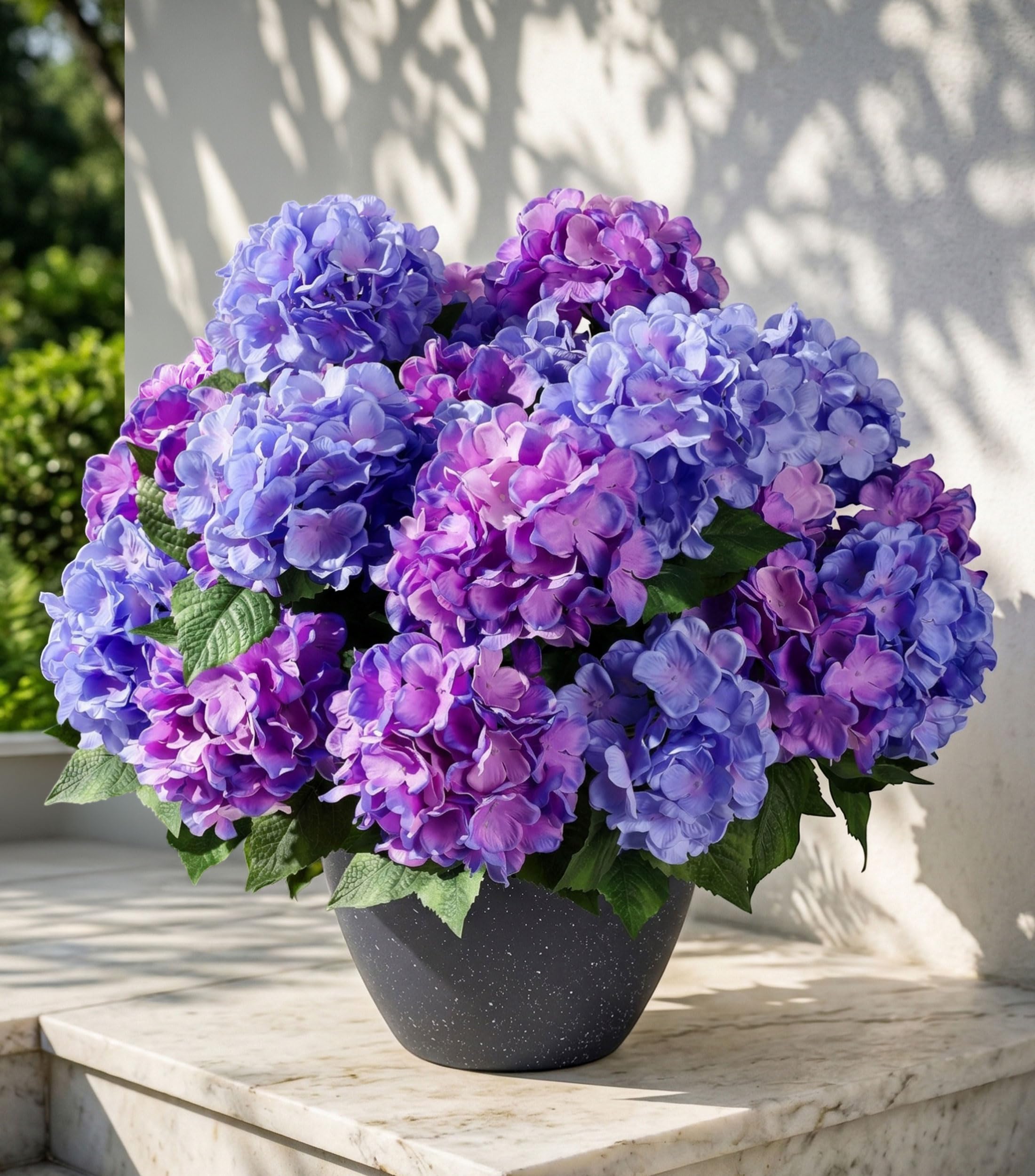 Ivydale hydrangea set, purple-blue blooms, easy to bend and arrange.